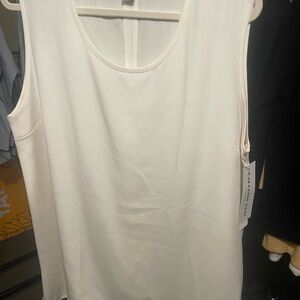 Women's White Sleeveless Top